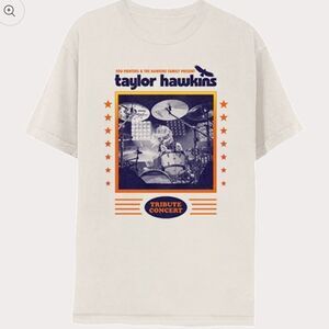 Taylor Hawkins Tribute Concert Tee - Natural NWT IN PACKAGING